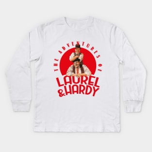 Laurel & Hardy, Stan Laurel and Oliver Hardy Adventures Kids Long Sleeve T-Shirt